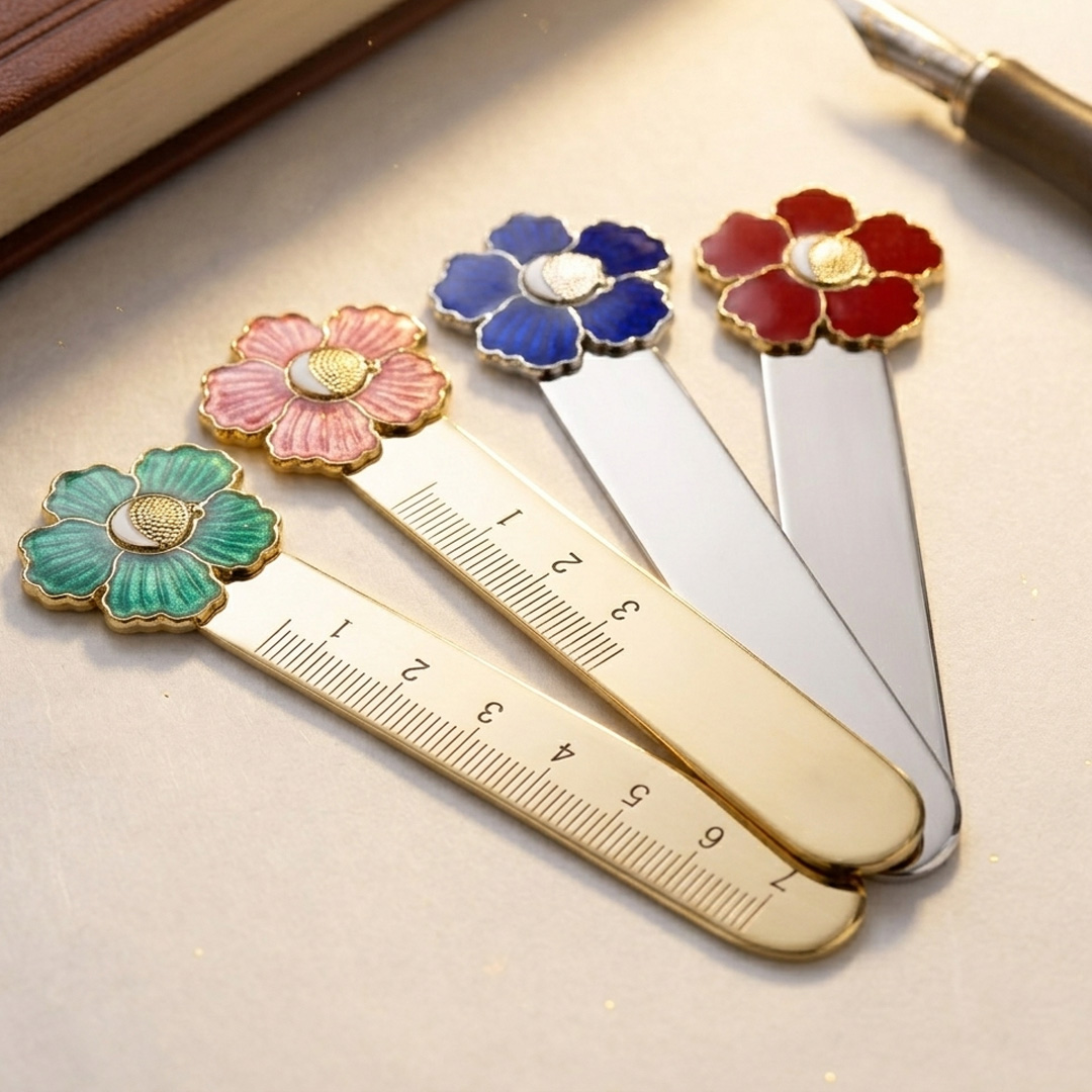 hard enamel bookmark ruler